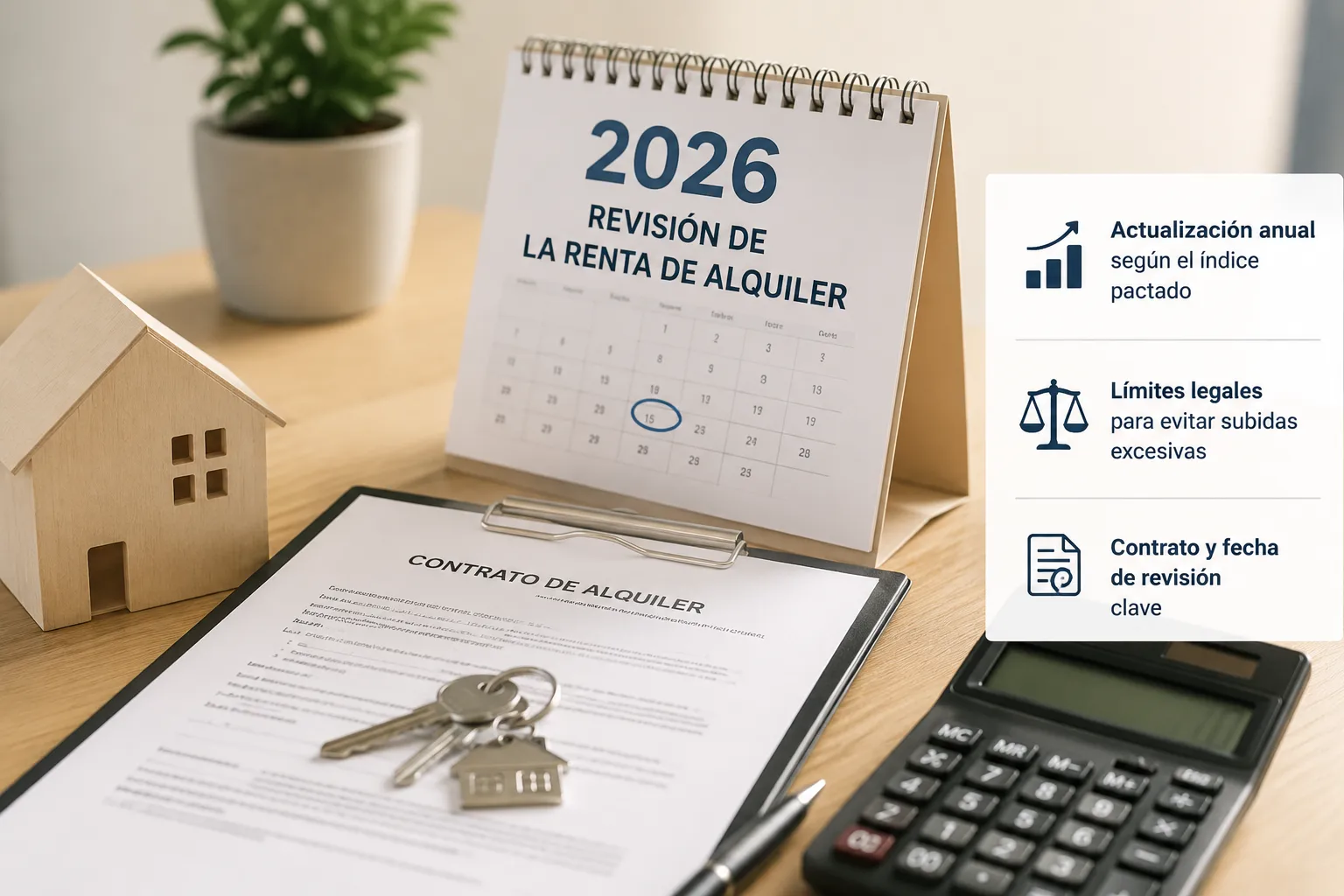 Revisión de la renta de alquiler en 2026 y límites legales para actualizar la renta
